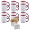 12 Pcs 15OZ El Grande Dark Red Inside & Handle Sublimation Mugs With Foam Support Boxes
